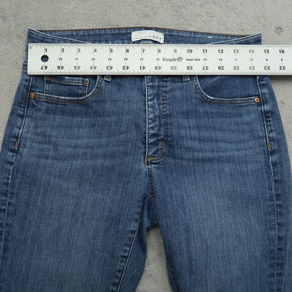 Loft Jeans Women's Size 6 Blue Mid-Rise Curvy Skinny Denim Pants 27.5" Inseam - Picture 13 of 16